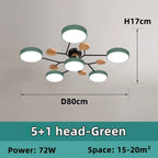 Nordic Wooden Chandelier LED Ceiling Light for Living Room, Bedroom, Kitchen, and Dining Room