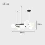 Glass Magic Bean Chandelier - Minimalist Luxury Nordic Modern Lamp