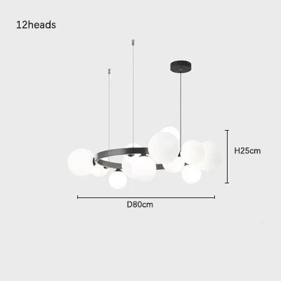 Glass Magic Bean Chandelier - Minimalist Luxury Nordic Modern Lamp