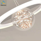 Saturn LED Chandelier: Nordic Modern Style for Bedroom, Study, Dining & Living Room