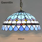 Stained Glass Pendant Lights: Baroque Style LED Kitchen Lighting Fixtures