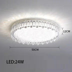 Crystal LED Ceiling Chandelier: Modern Dimmable Lighting Fixture for Stylish Home Decor