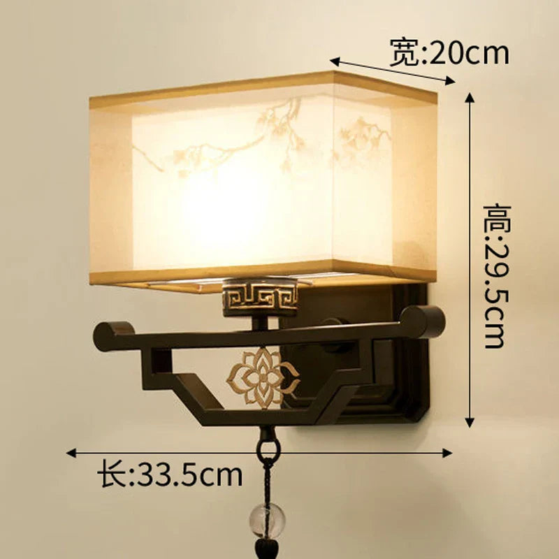 Elegant Fabric Wall Lamp for Living Room Bedroom, Modern LED Lighting Fixtures