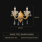 European Crystal Chandelier | Luxe Villa Hall Lighting | Zinc Alloy Middle Floor Lamp