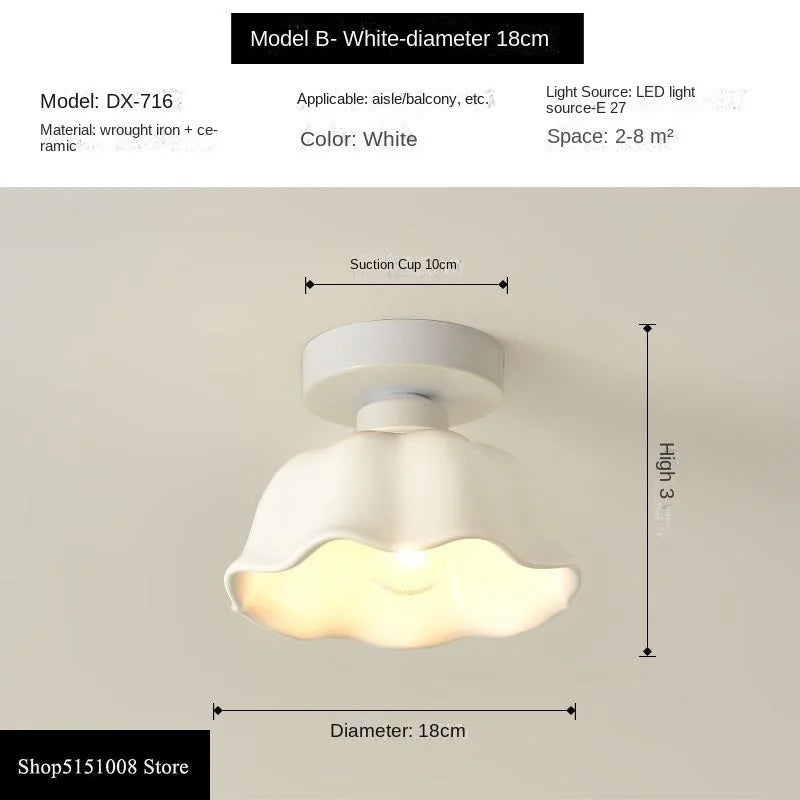 Nordic Acrylic Chandelier LED Ceiling Lamp for Aisle Corridor Balcony, E27 Fixtures
