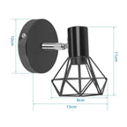 LED Iron Cage Wall Light for Home Bedroom Kitchen Decor