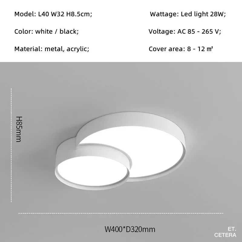 Smart LED Metal Ceiling Light for Living Room Bedroom Lighting Fixtures