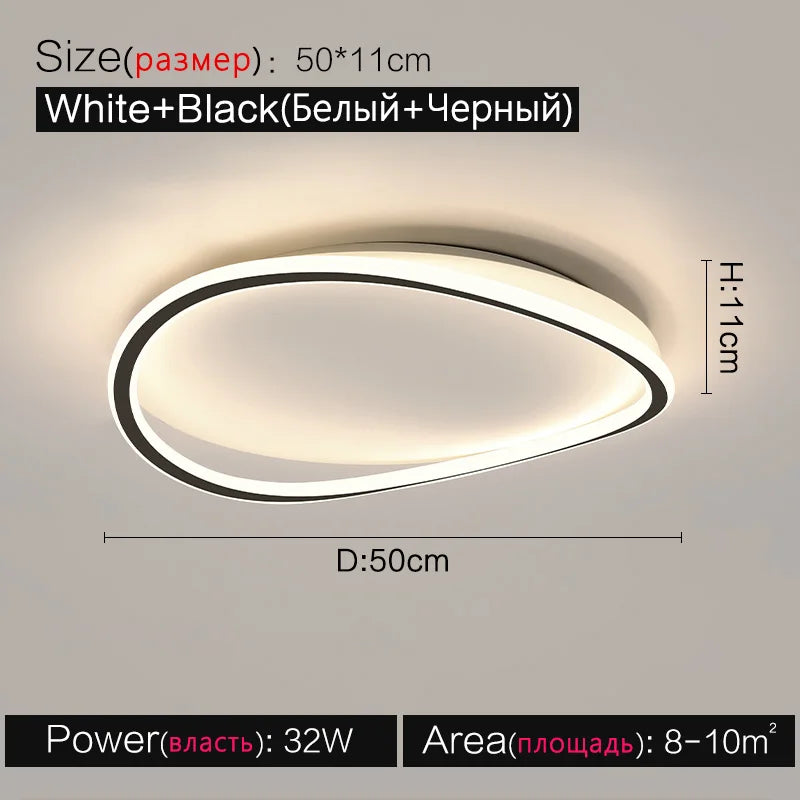 Modern LED Ceiling Lamp for Dining Room Living Study Lighting