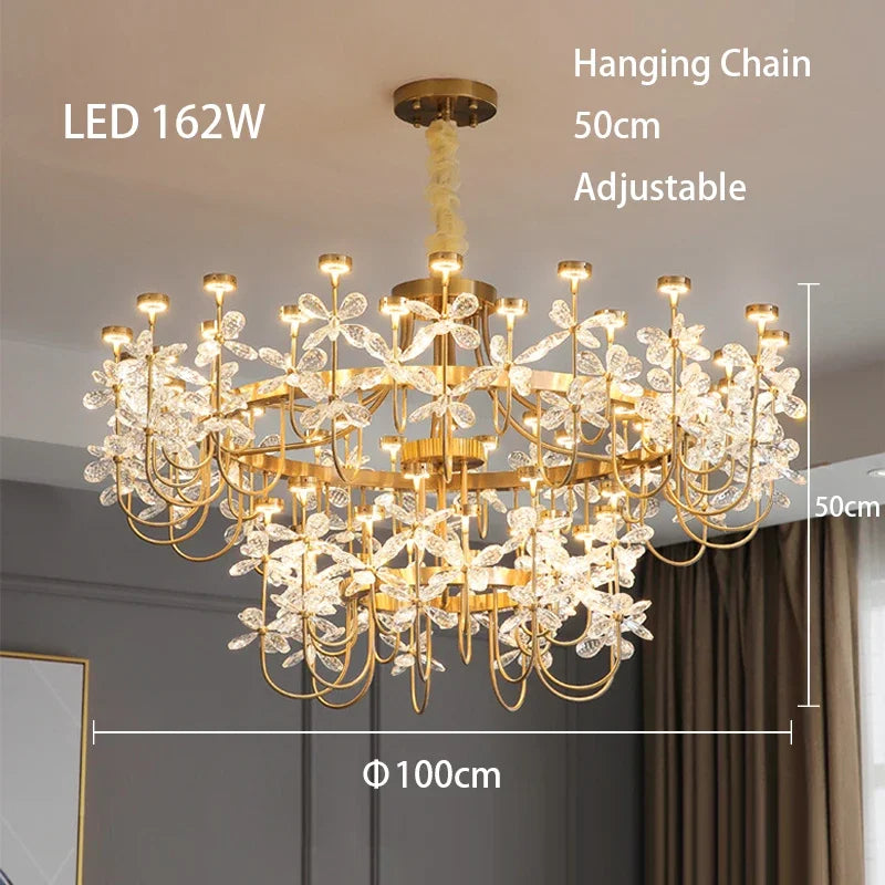 Butterfly Chandelier: Modern LED Dimmable Pendant Lamp Luxe Crystal Decor-Light 2024
