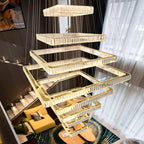 Crystal Chandelier Stair Pendant Lamp Living Room Pendant Lights Interior Lighting