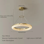 Nordic Crystal LED Ceiling Chandelier for Dining Room Kitchen Living Room