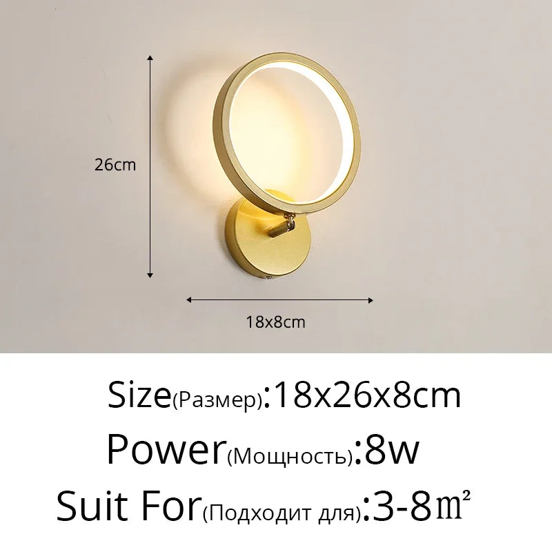 LED Wall Lamps for Home, Modern Decorative Lighting for Bedroom, Living Room & Study
