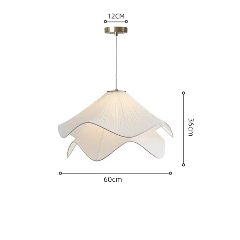 Nordic Simple Cloth Chandelier LED Pendant Light for Living Room & Bedroom