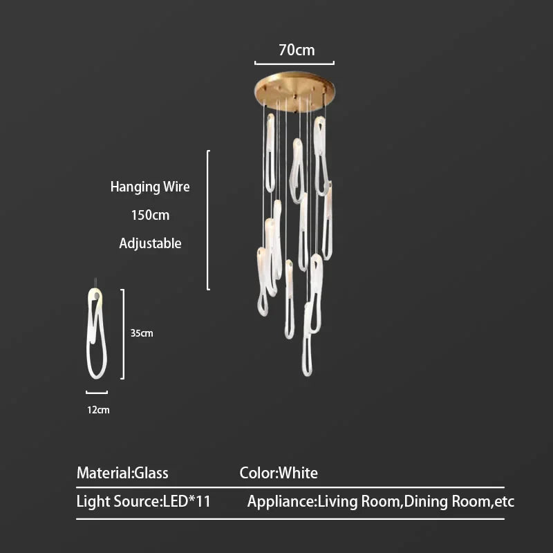 LED Pendant Chandelier for Living & Dining Room Luxury Lighting Fixture