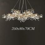 Gold Crystal Chandelier: Modern LED Luxury Lighting for Living Room Villa