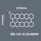 Aluminum Housing Hexagon LED Light Bar Detailing Light 5X12M Honeycomb Ceiling Lamp