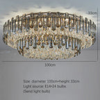 Modern Crystal Ceiling Lamp | Luxury Bedroom & Living Room Gold Light Fixtures