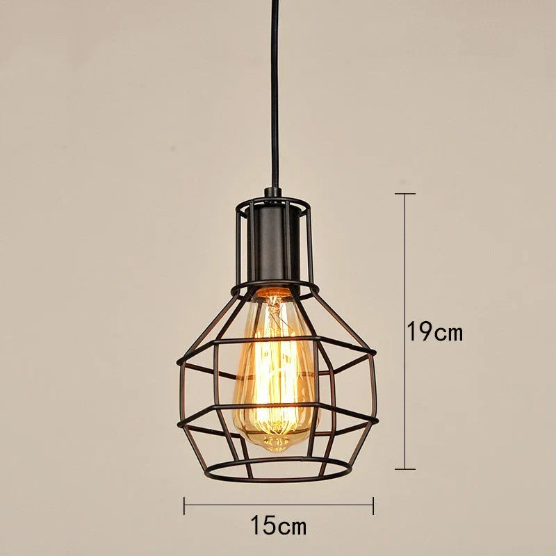 Retro Iron Art Pendant Light for Dining Room Kitchen Bedroom Bar