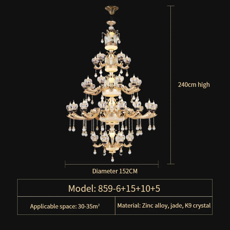Crystal Chandelier: European Elegance for Living, Dining & Bedroom