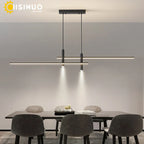 Adjustable LED Pendant Light in Black/Gold for Office Dining Living Room