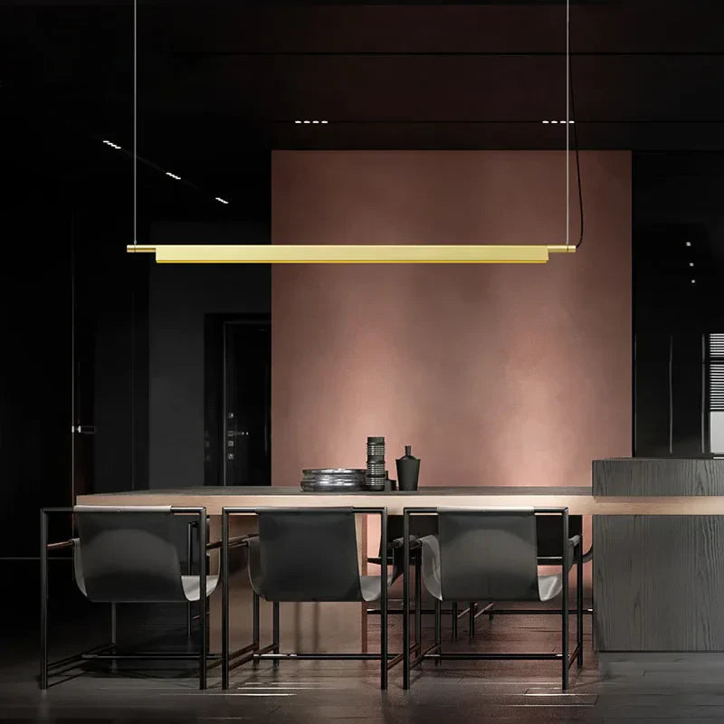 Scandinavian Linear Pendant Lamp for Living Room Office LED Dining Table