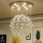 Flower Ball Chandelier with GU10 LED Lights for Modern Villa Lighting