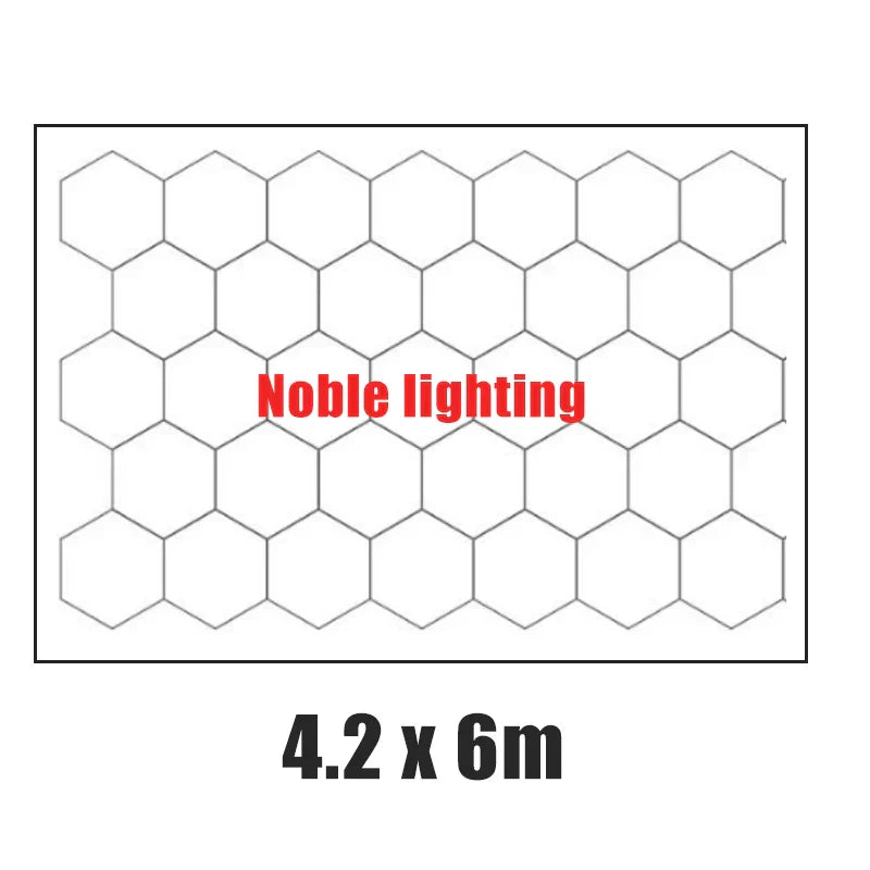 Honeycomb LED Car Detailing Ceiling Light - Customized Hexagon Design for Showroom