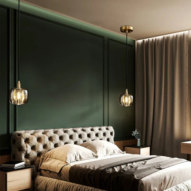 Elegant Rotating Staircase Pendant Lamp with Double Hollow Design