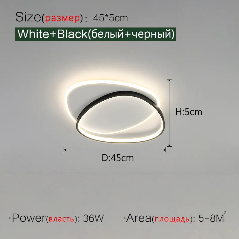 LED Ceiling Lamp for Bedroom, Modern & Romantic Nordic Design for Master Bedroom & Study Room.