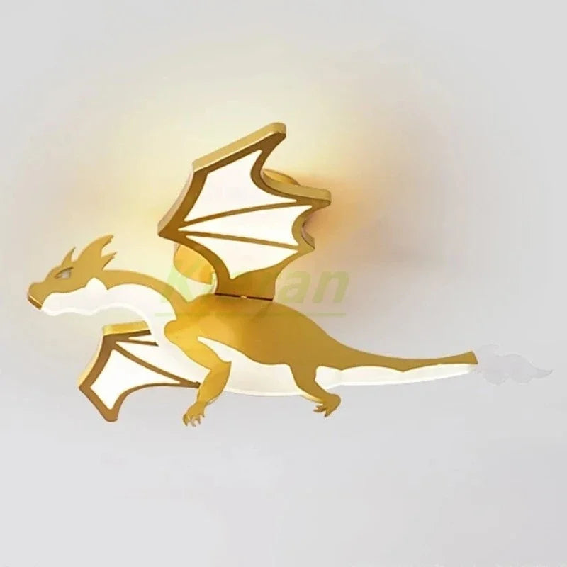 Golden Dragon LED Ceiling Lamp for Bedroom, Study, and Restaurant