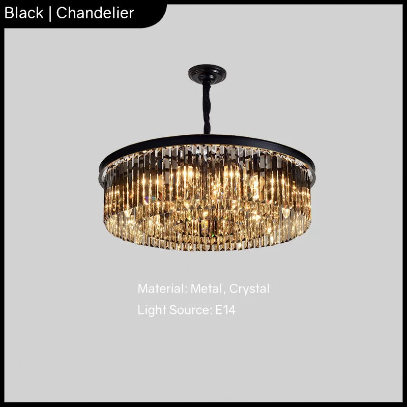 Luxury Crystal Chandelier: Modern Ceiling Pendant Light for Home Decor & Restaurant
