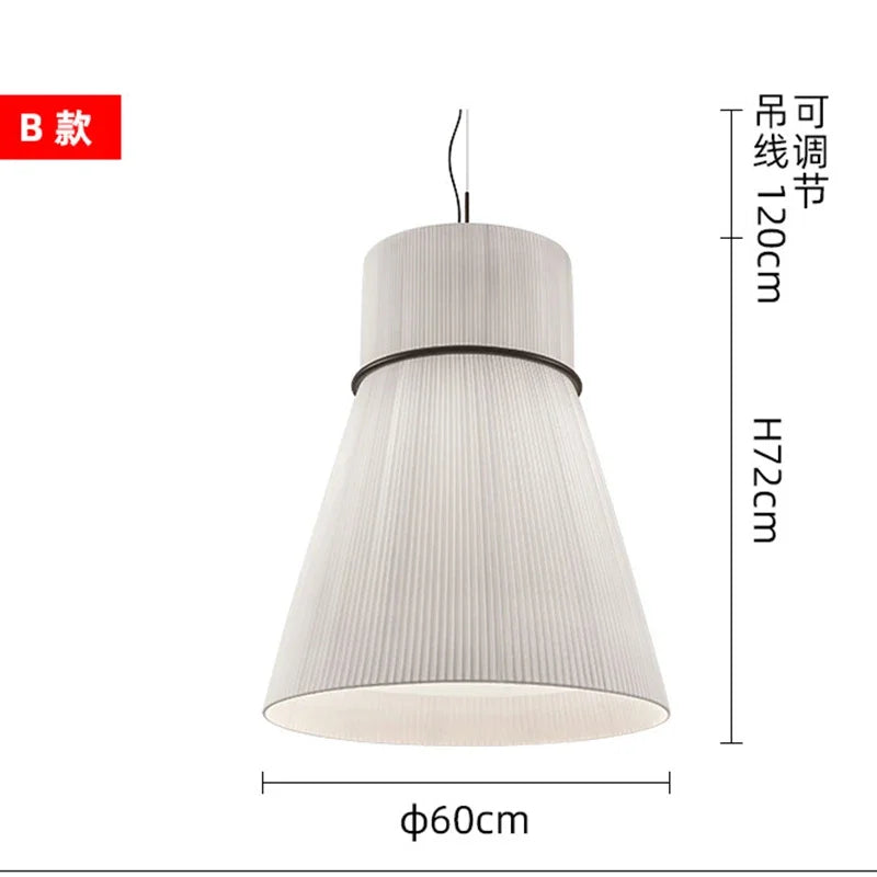 Folie Pendant Light: Modern Fabric Lampshade for Bedroom & Dining Room