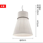 Folie Pendant Light: Modern Fabric Lampshade for Bedroom & Dining Room
