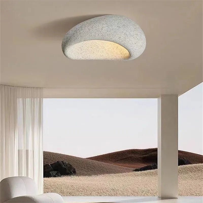 Khmara E27 Ceiling Light: Nordic Wabi Sabi Art for Home Living Room Décor