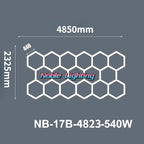 Hexagon Ceiling Light 6500K for Car Wash Beauty Garage Wall with Honeycomb Design