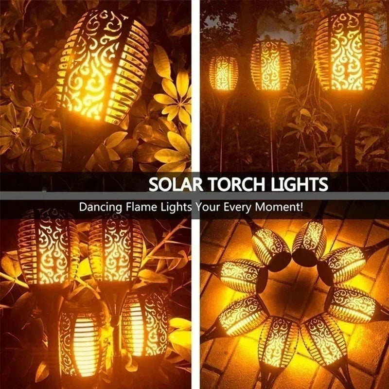 Solar Flame Torch Light for Garden Outdoor Decoration