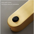 Nordic Brass Wall Lamp with Switch, Modern Minimalist Indoor LED Wall Light