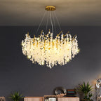 Crystal LED Chandelier: Luxury Pendant Lamp for Home Decor