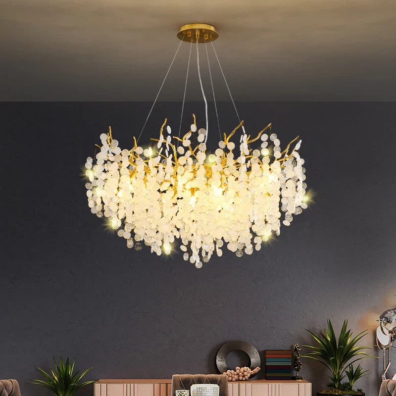 Crystal LED Chandelier: Luxury Pendant Lamp for Home Decor