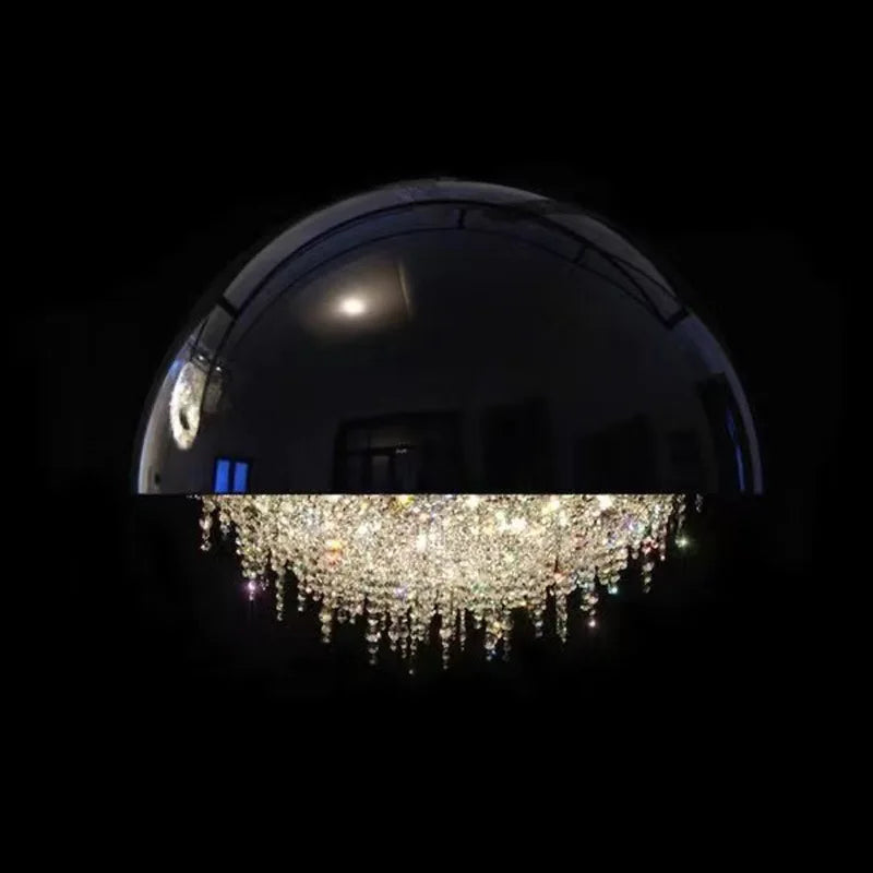 Crystal Tassel Iron Chandelier: Luxury LED Hanging Lamp for Living Room & Restaurant