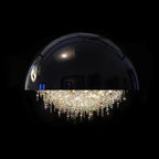 Crystal Tassel Iron Chandelier: Luxury LED Hanging Lamp for Living Room & Restaurant