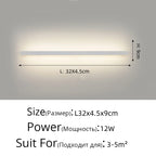 Acrylic LED Wall Lamps with Hooks for Bedroom Shelves & Background Wall Decor