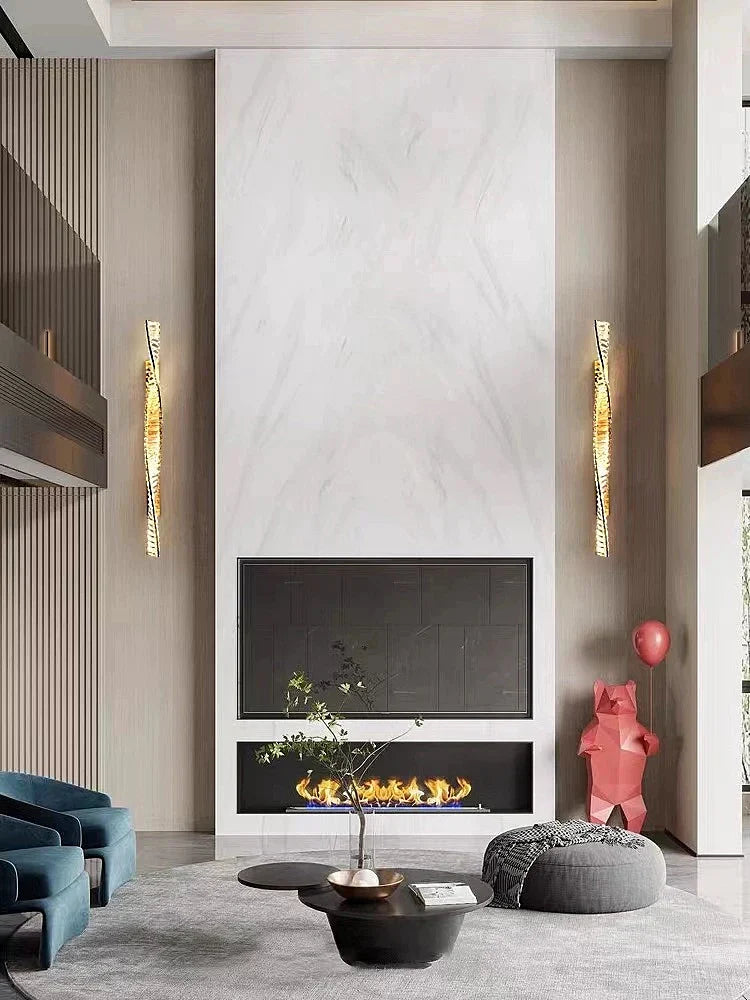 Crystal LED Wall Sconce - Golden Bedroom Bathroom Living Room Mirror Decorluxury Wall Lamp