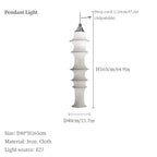 Wabi Sabi Cloth Ceiling Lamp: Japan-inspired Pendant Light for Stylish Home Decor