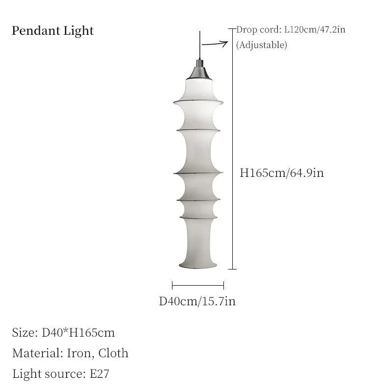 Wabi Sabi Cloth Ceiling Lamp: Japan-inspired Pendant Light for Stylish Home Decor