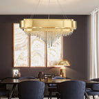 Golden Crystal Chandelier for Luxury Living & Dining Rooms
