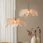 Flower Pendant Lamp: Nordic Fabric LED Light for Bedroom, Living Room & Dining Area