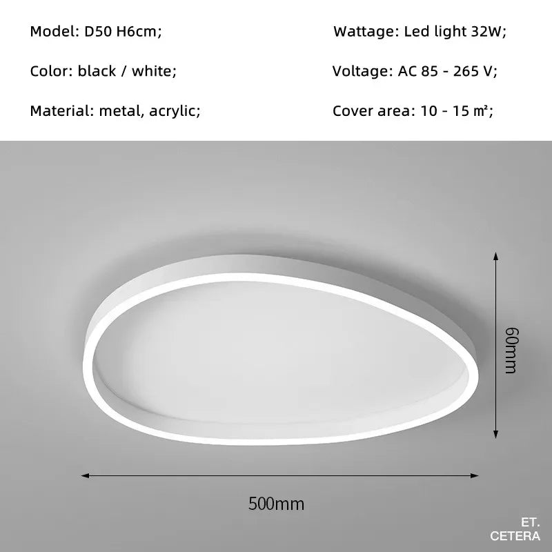 Nordic Living Room Irregular LED Pendant Lights, Minimalism Design