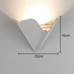 Modern Nordic Aluminum LED Wall Lamp for Living Room Bedroom Bedside Sconce