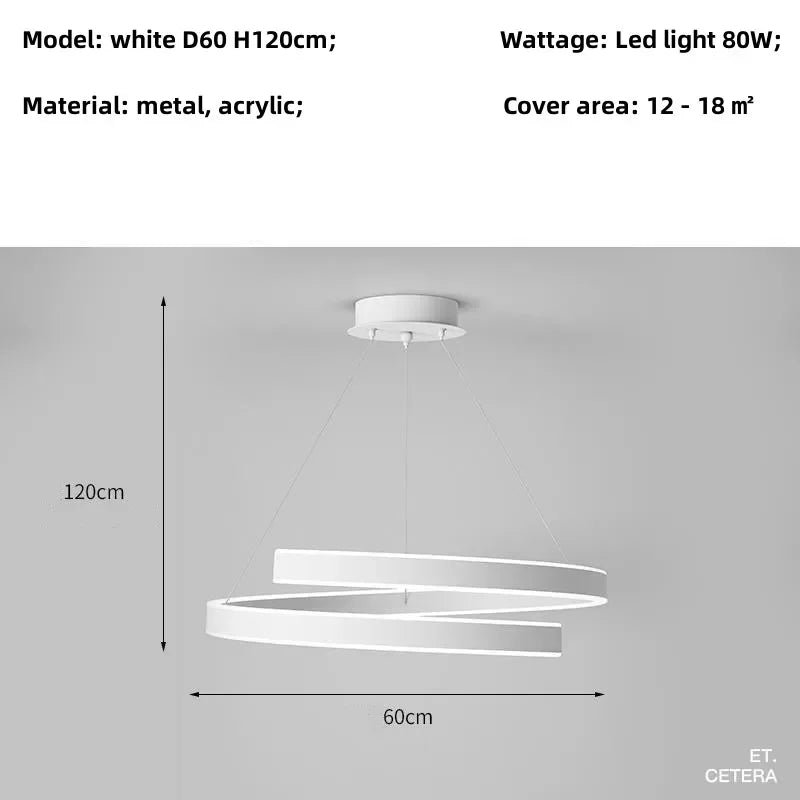 Dimmable Metal Acrylic Pendant Chandelier Lighting Fixtures